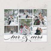 Mr.そしてミセス |の結婚写真コラージュ ポストカード (正面)