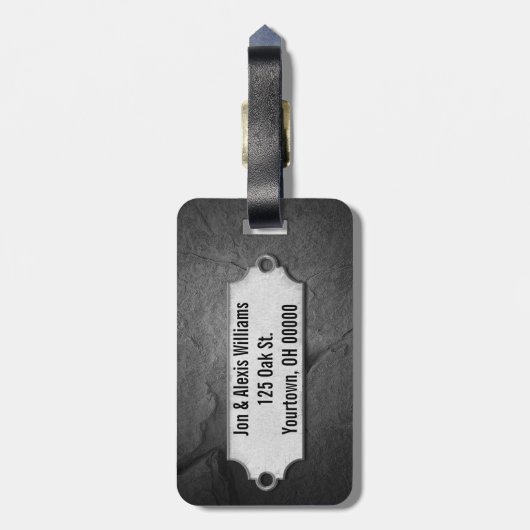 Mr.そしてミセス・オンダークグレーの石 ラゲッジタグ (裏面縦)