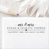 Mr.そしてミセス |ミニマル新婦ハート結婚ズ ラベル (インサイチュ)