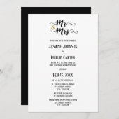 Mr.そしてミセス-結婚の/披露宴招待状 招待状 (正面/裏面)