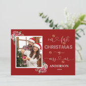 Mr.としてロマンチックな私たちの最初のクリスマスミセス・フォト・イン 招待状 (スタンド正面)