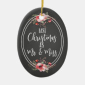 Mr.とクリスマスの写真と恋しく思同じ最後のクリスマス セラミックオーナメント (正面)