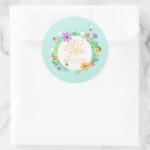 Mr.とミセスエレガントフローラ結婚の |シール ラウンドシール (バッグ)