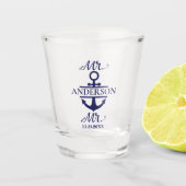 Mr.とMr.いかり航海のゲイ結婚式の引き出物 ショットグラス (正面)