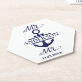Mr.とMr.いかり航海のゲイ結婚式の引き出物 ペーパーコースター (アングル)