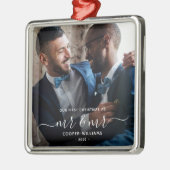 Mr.とMr.の初めてのクリスマスLGBTQ記念品 メタルオーナメント (左)