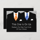 Mr.とMr.スーツとタイゲイ結婚ズ（青/オレンジ） サンキューカード (正面/裏面)