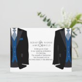 Mr.とMr.スーツとブルータイゲイ結婚 案内状 (スタンド正面)