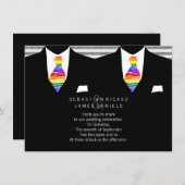 Mr.とMr.スーツとレインボータイゲイ結婚 招待状 (正面/裏面)