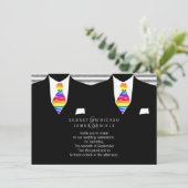 Mr.とMr.スーツとレインボータイゲイ結婚 招待状 (スタンド正面)