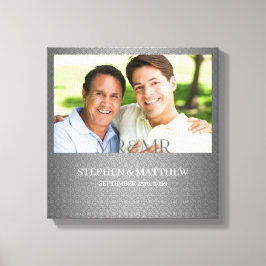 Mr.とMr. ツーグルームズ シルバーダマスク フォト キャンバスプリント