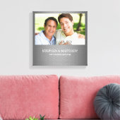 Mr.とMr. ツーグルームズ シルバーダマスク フォト キャンバスプリント (インサイチュ (リビング))