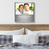 Mr.とMr. ツーグルームズ シルバーダマスク フォト キャンバスプリント (インサイチュ (寝室))