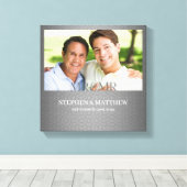 Mr.とMr. ツーグルームズ シルバーダマスク フォト キャンバスプリント (インサイチュ (ウッドフロア))