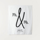 Mr.とMr.バックドロップ同性婚LGBT タペストリー (正面)