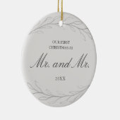 Mr.とMr.フォトゲイグレイの初めてのクリスマス セラミックオーナメント (右)