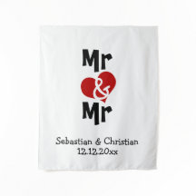 Mr.とMr. フォトバックドロップ パーソナライズされたゲイウェディング