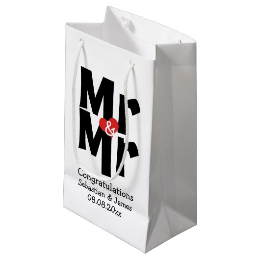 Mr.とMr.ブラック・レッドはっきりしたモダン スモールペーパーバッグ (正面アングル)