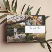 Mr.とMrs.ありがとう写真コラージュ灰色と白