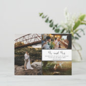 Mr.とMrs.ありがとう写真コラージュ灰色と白 (スタンド正面)