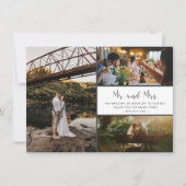 Mr.とMrs.ありがとう写真コラージュ灰色と白 (正面)