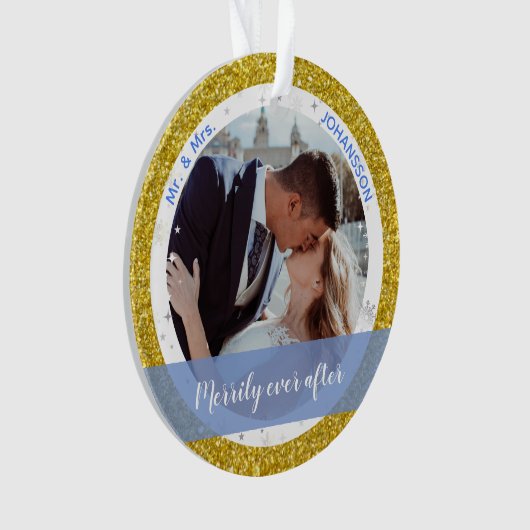 Mr.とMrs.2のクリスマスとして楽しく最初の写真の後 オーナメント (正面)