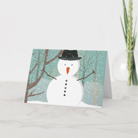 Mr.ウィンター雪だるまグリーティングカード シーズンカード (正面)