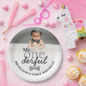 Mr.オネダーフルシルバー誕生日紙プレート ペーパープレート (パーティー)