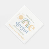 Mr.オネダーフル少年たち1st誕生日パーティーナプキンス スタンダードランチョンナプキン (角)