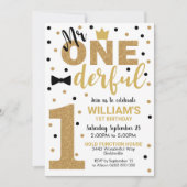 Mr.オネダーフル招待状第1の誕生日ボーイ 招待状 (正面)
