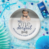 Mr.オネダーフル海軍&シルバー誕生日紙プレート ペーパープレート (パーティー)