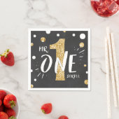 Mr.オネダーフル紙ナプキンズボーイブラック金ゴールド スタンダードカクテルナプキン (インサイチュ)