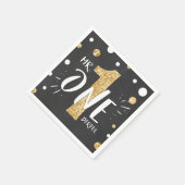 Mr.オネダーフル紙ナプキンズボーイブラック金ゴールド スタンダードカクテルナプキン (角)