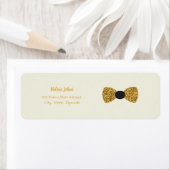 Mr.オネダーフル金ゴールドとブラックボウタイ ラベル (インサイチュ)