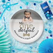 Mr.オネダーフル金ゴールド誕生日 ペーパープレート (パーティー)