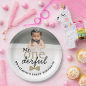 Mr.オネダーフル金ゴールド誕生日 ペーパープレート (パーティー)