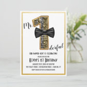 Mr.オネダーフル1歳の誕生日パーティの招待状 招待状 (スタンド正面)