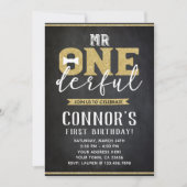 Mr.オネダーフル1歳の誕生日招待状 招待状 (正面)