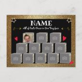 Mr.オネダーフル・ファースト誕生日招待状 インビテーションポストカード (裏面)