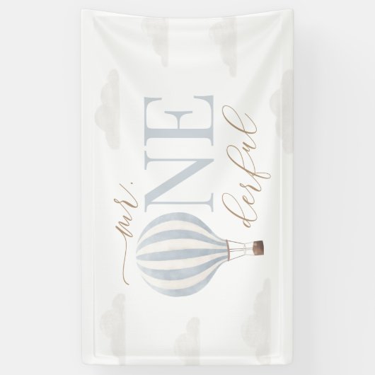 Mr.オンダーフル熱気球誕生日 横断幕 (縦)