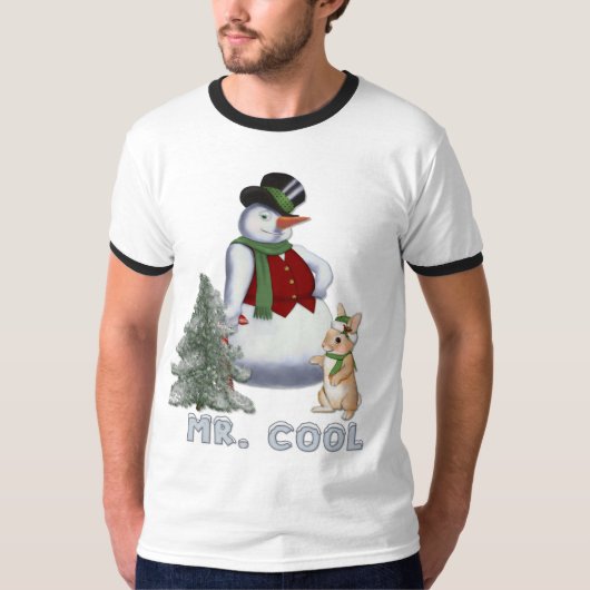 Mr -クール雪だるま tシャツ (正面)