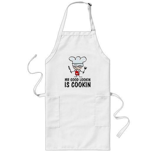 Mr.グッドルッキングは料理エプロン男性へ ロングエプロン (正面)