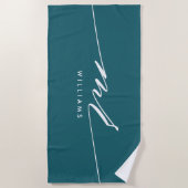 Mr|グルーパーソナライズされたム ビーチタオル (正面)