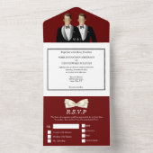 Mr. |ゲイ夫婦結婚の写真 オールインワン招待状 (内側)