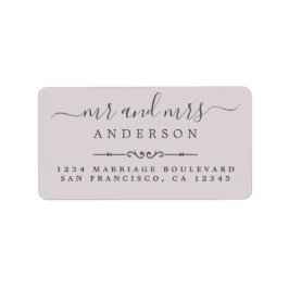 Mr.スクリプトPastel Purpleの結婚差出人住所 ラベル