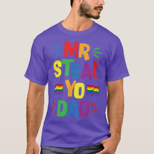 Mr.スティールヨパパかわいいおもしろいゲイプライド国旗のアステティ Tシャツ