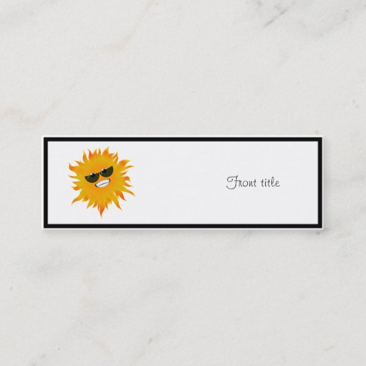 Mr.ハッピーサンシャイン – サングラス スキニー名刺 (正面)