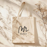 Mr. |ハンドレターパーソナル化可能なトートバッグ トートバッグ<br><div class="desc">この場所にはおもしろいが来ある！以下のストアのリンクで、一致する「ミセス」と「未来のミセス」のトートと新しいスイートを見つける。</div>