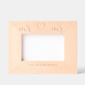 Mr.パーソナライズされたとMr.ゲイカップルがハートを命名 レーザー彫刻フレーム (正面)