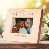 Mr.パーソナライズされたとMr.ゲイカップルがハートを命名 レーザー彫刻フレーム